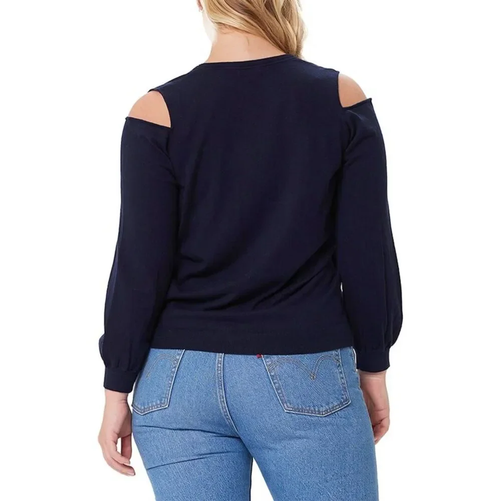 Minnie Rose Womens  Plus Cashmere-Blend Sweater_2